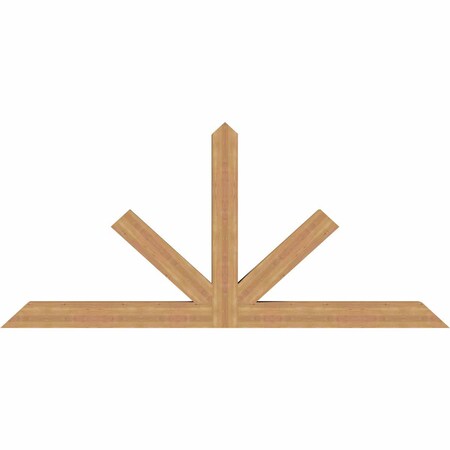 Ekena Millwork Saratoga Timber Gable Bracket, Western Red Cedar, 96"W x 44"H x 5 1/2"D x 5 1/2"F, 11/12 Pitch GBW096X44X0606SAR00SWR